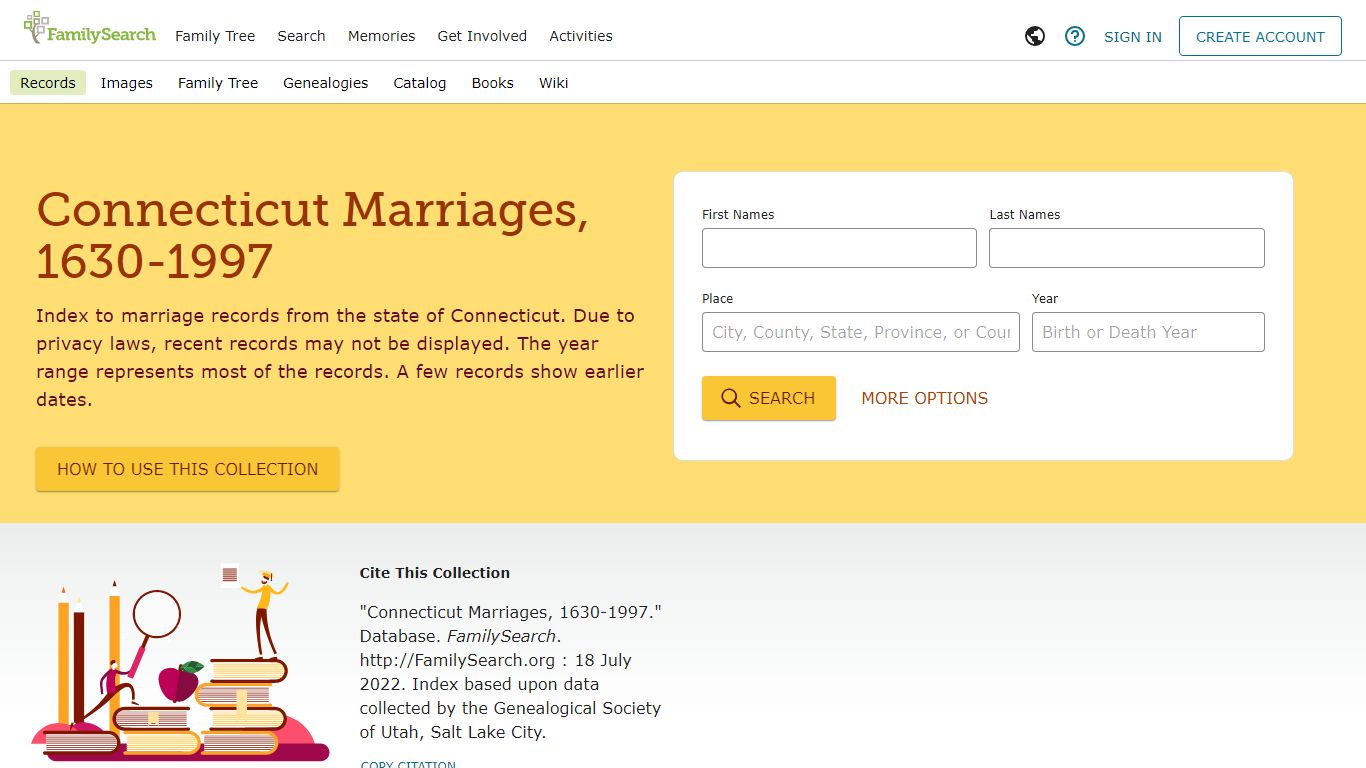 Connecticut Marriages, 1630-1997 • FamilySearch